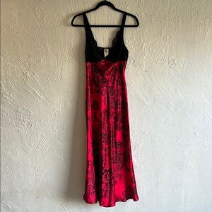 In Bloom Black and Red Floral Dress